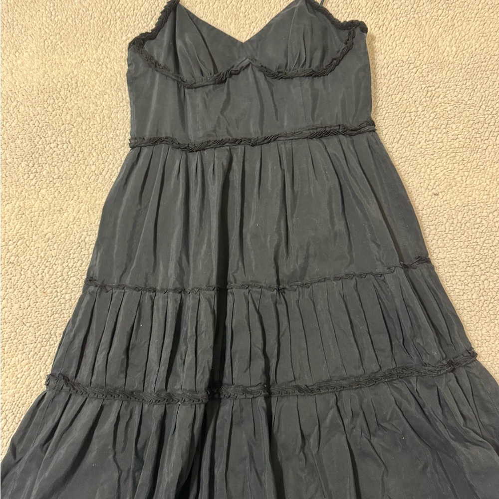 Elegant Black Tiered Dress